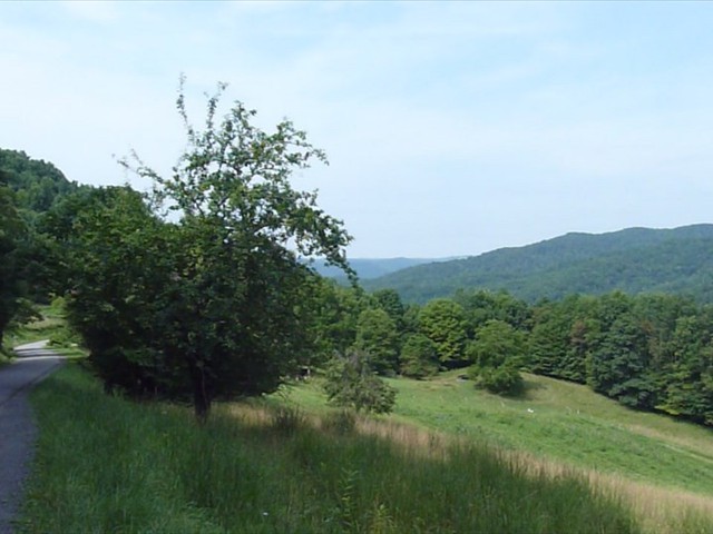 Looking back down Location Road toward St. George.