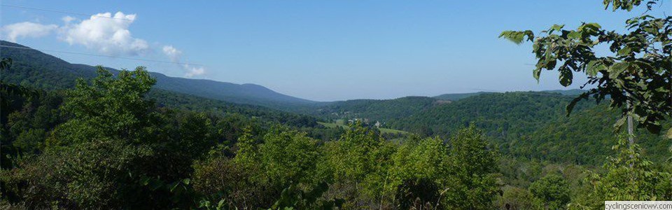 Looking up valley toward Gap Mills